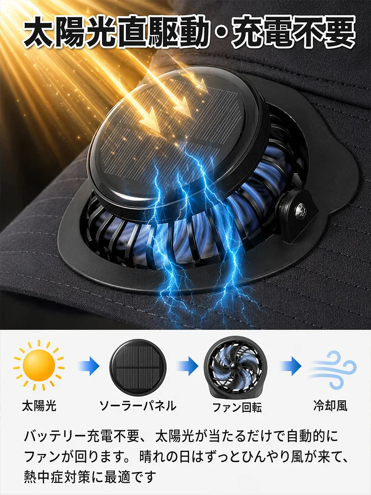 Nokira Cool Hat｜ファン付きUVカットハット